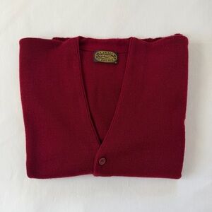 Vintage Rich Red Men's Cardigan